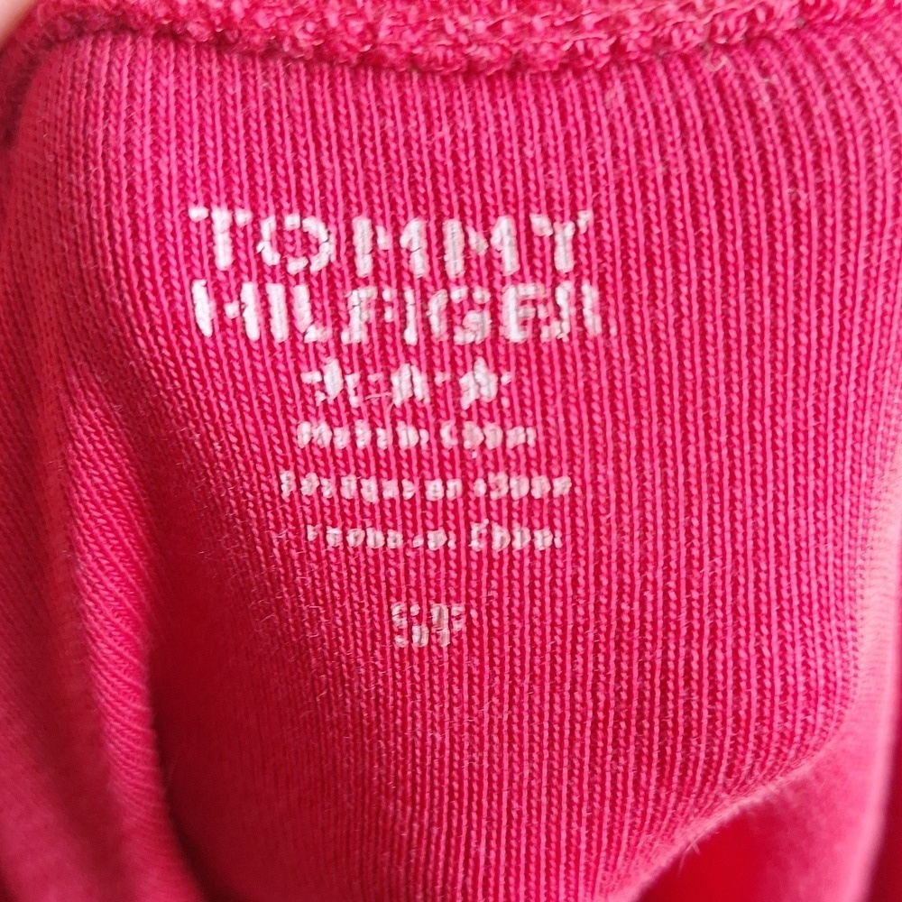 3/$20 Tommy Hilfiger 100% Cotton Deep Red V-Neck Long Sleeve Tee Size Small - Picture 5 of 7